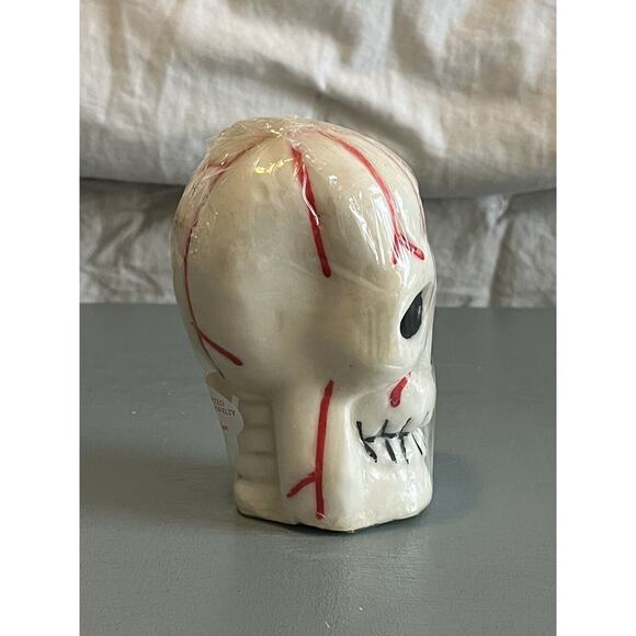 Vintage Bleeding Skull Candle Halloween Robert Alan Candle Co - Picture 4 of 6